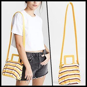 Solid&Striped Mini Summer Tote Yellow White NWOT